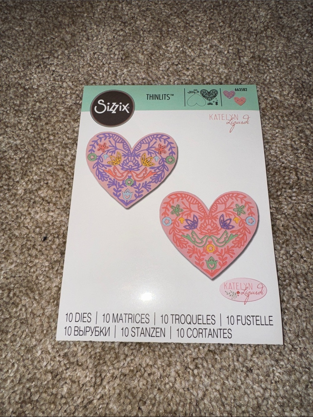 Sizzix Thinlits Floral Heart Dies